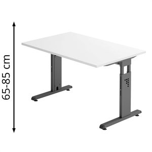 Produktbild für Schreibtisch Hammerbacher O-Serie, weiß / graphit