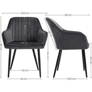 Produktbild für Esszimmerstuhl Songmics LDC087G01