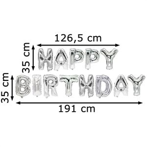 Produktbild für Luftballons Papstar 86800 Happy Birthday, silber