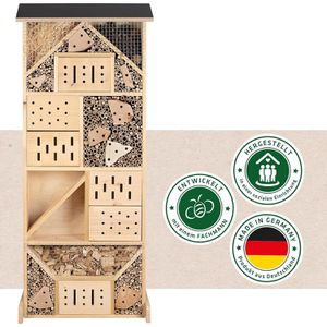 Produktbild für Insektenhotel Gardigo XXL, mit Standfüßen, aus Holz