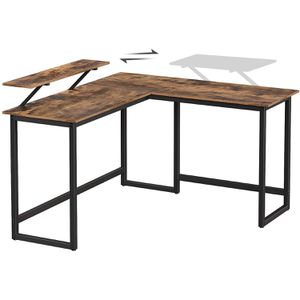 Produktbild für Schreibtisch Vasagle LWD56X, braun / schwarz
