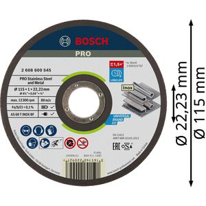 Produktbild für Trennscheibe Bosch PRO Stainless Steel and Metal