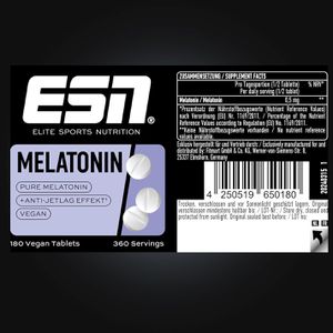 Produktbild für Melatonin ESN Sleep Aid, 180 Tabletten für 360 Nächte