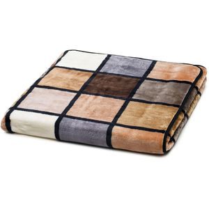 Produktbild für Kuscheldecke Gözze Antigua Cashmere Feeling, taupe/creme/braun