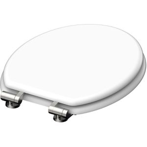 Produktbild für WC-Sitz Schütte White 84100, oval, aus Holz