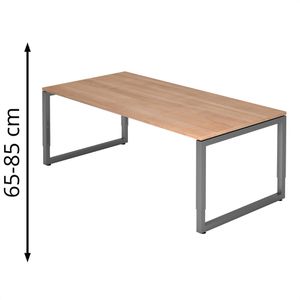 Schreibtisch Hammerbacher R-Serie nussbaum / graphit