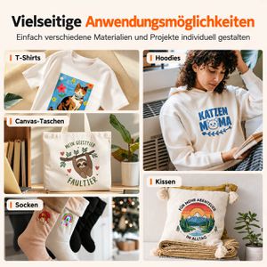 Produktbild für Transferpresse HTVRONT Auto Heat Press 2 Digit, weiß
