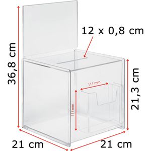Produktbild für Spendenbox Sigel VA 152, Acryl, transparent
