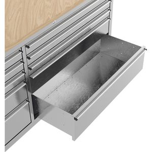 Produktbild für Werkbank Güde GW 10 INOX, silber, mit Rollen