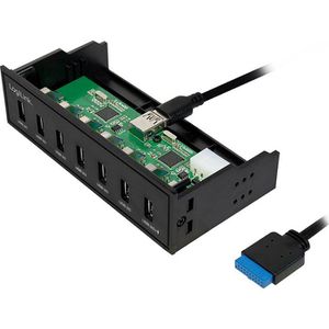 Produktbild für USB-Hub LogiLink UA0342, schwarz, intern