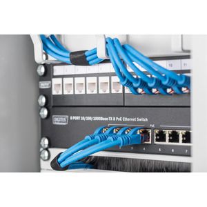Produktbild für Kabeldurchführungspanel Digitus DN-10 ORG-1/2U, Metall