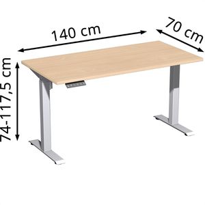 Produktbild für Schreibtisch Geramöbel Elevate Home, buche/silber