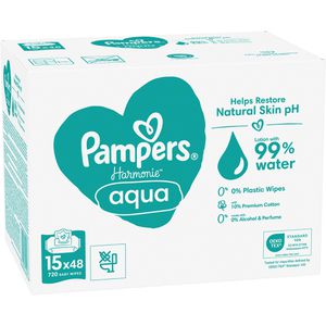 Produktbild für Feuchttücher Pampers Harmonie Aqua, 720 Tücher