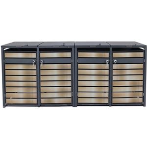 Produktbild für Mülltonnenbox Mendler HWC-J81, Metall