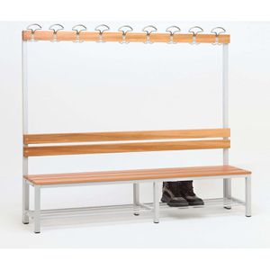 Produktbild für Umkleidebank SZ-Metall 57203-1, Sitzfläche Holz, 200 cm