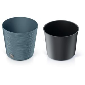 Produktbild für Übertopf Prosperplast Furu Round, blau, Ø 30 x 30 cm