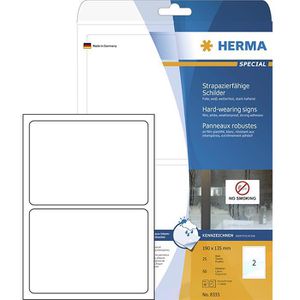 Folienetiketten Herma 8333, weiß matt