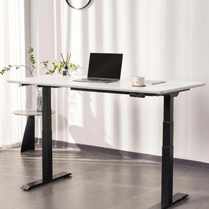 Produktbild für Schreibtisch FlexiSpot E7B 2026, weiß / schwarz