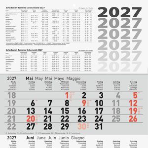 Produktbild für 4-Monatskalender Rido-Ide 7033420007, mit Ferienübersicht