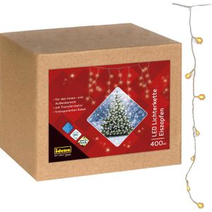 Lichterkette Idena Eiszapfen, 400 LED, innen+außen