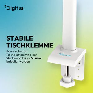 Produktbild für Schreibtischlampe Digitus DA-90493, weiß, LED, dimmbar