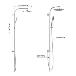 Produktbild für Duschsystem EISL STILOVAL, verchromt
