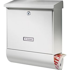 Produktbild für Briefkasten Burg-Wächter Nordland Set 20867, weiß, aus Stahl