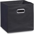 Aufbewahrungskorb Zeller 14113, 32L 32 x 32 x 32 cm, Stoff, schwarz