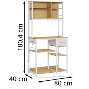 Produktbild für Küchenregal Vasagle KKS015Y02, goldeiche