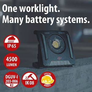 Produktbild für Baustrahler Brennenstuhl MULTI 4000 MA, LED, für 18 V Akkus