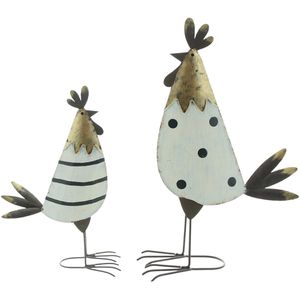 Osterdeko Frank-Flechtwaren 770797, weiß / gold, 2 Stück