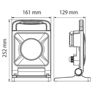 Produktbild für Baustrahler Ledino Griesheim 24, LED, Netzbetrieb, 1,8 m Kabel