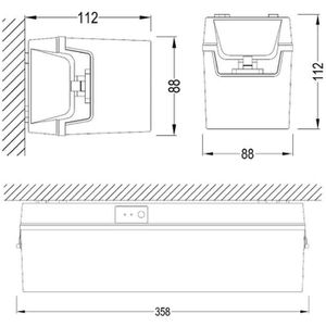 Produktbild für Notbeleuchtung b-lite C-LUX, Fluchtwegleuchte, LED mit Akku