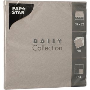 Servietten Papstar 89622, Daily Collection, grau