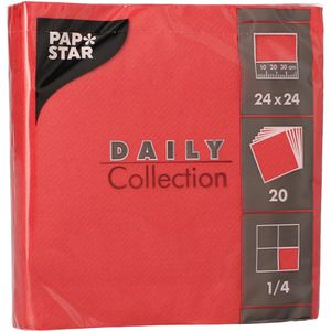 Servietten Papstar 89592, Daily Collection, rot