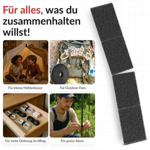 Produktbild für Klettband Label-the-cable Rip Strap, schwarz