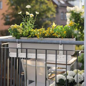 Produktbild für Blumenkastenhalterung Lechuza 19015, weiß