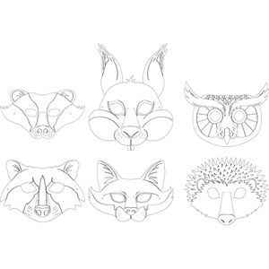 Produktbild für Bastelset Folia 23259 Kindermasken Waldtiere