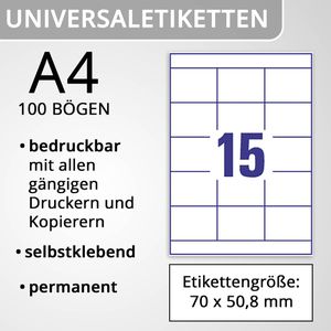 Produktbild für Universaletiketten Europe100 ELA044, weiß