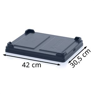 Produktbild für Eurobox-Deckel AUER A 43, schwarz