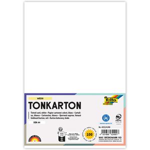 Folia Fotokarton 6122/4/00, A4, weiß, 220g/m², 100 Blatt