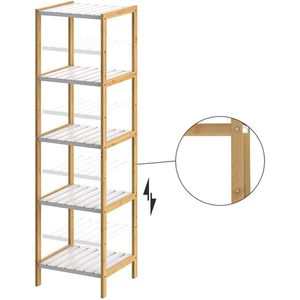 Produktbild für Badregal CASARIA 107921, aus Bambus, braun / weiß