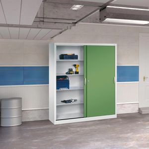 Produktbild für Werkzeugschrank CP-Möbel 2149-00, aus Metall, grau / grün