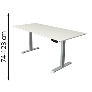 Schreibtisch Kerkmann Move 1, weiß / silber