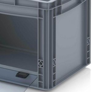 Produktbild für Eurobox AUER EG SKL 43/32 HG, grau, mit Acrylglas-Sichtklappe