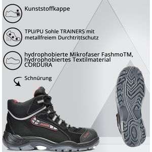 Böttcher S3 – Stiefel, Unisex, AG 42 Sicherheitsschuhe Sander schwarz, Gr. ESD, ELTEN Pro, Synthetik,