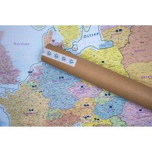 Produktbild für Europakarte GeoMetro Verwaltungskarte, rahmenlos