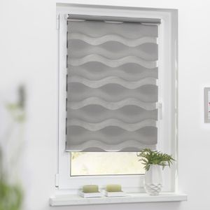 Produktbild für Rollo Lichtblick Welle, Klemmfix, grau