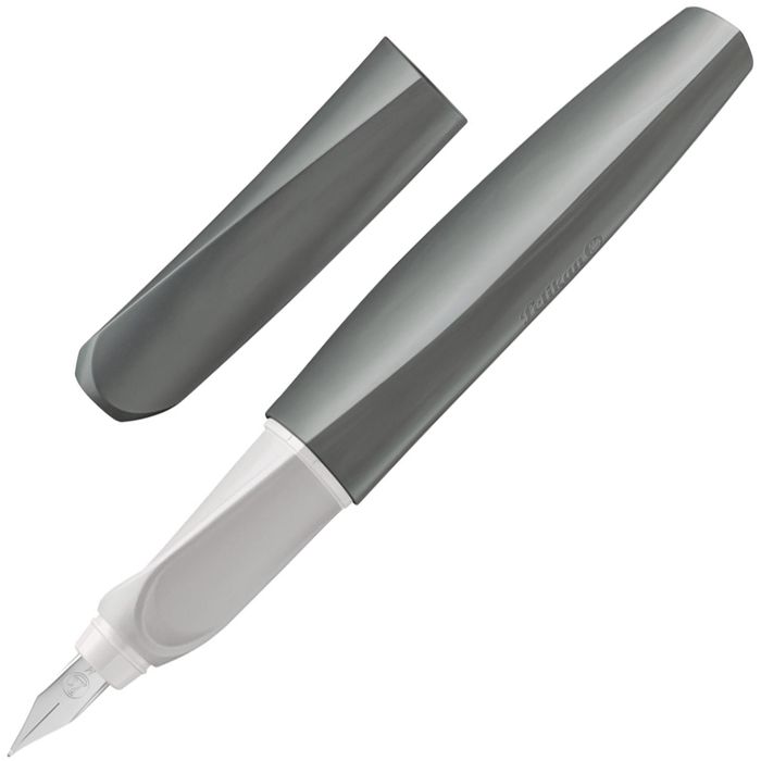 Pelikan Füller M, P457, Links- Feder aus AG Rechtshänder, Twist Böttcher eco mattgrau – Grey, & Kunststoff