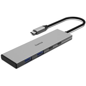 Produktbild für USB-Hub Hama USB-C-Hub 200147, grau